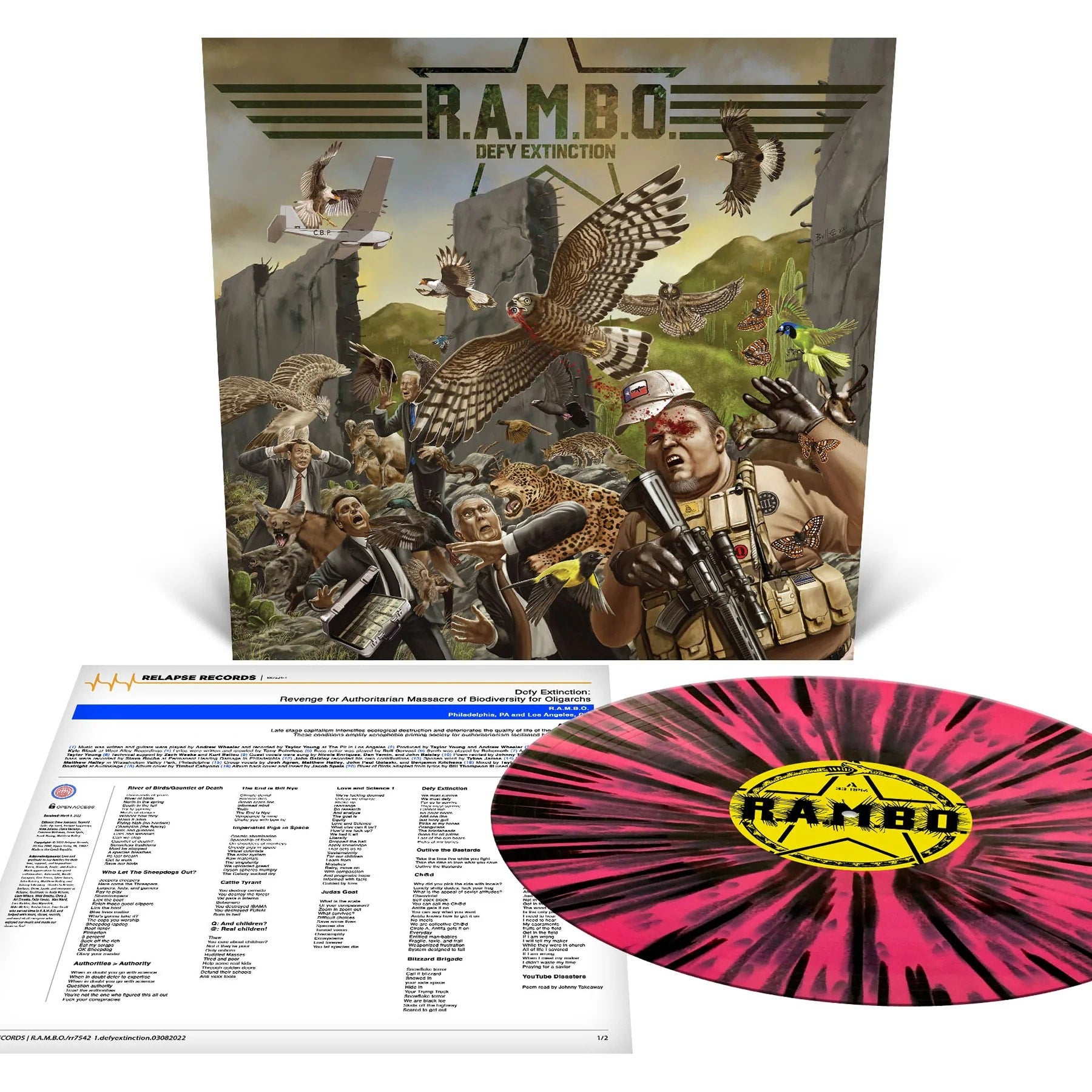 R.A.M.B.O. - Defy Extinction (Hot Pink w/ Black Splatter Ltd 578) LP