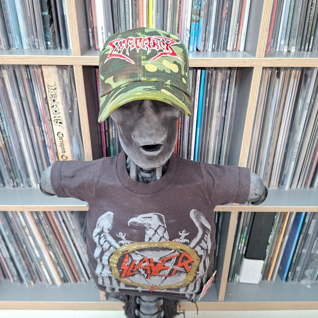 DISMEMBER - Logo - CAMO TRUCKER CAP