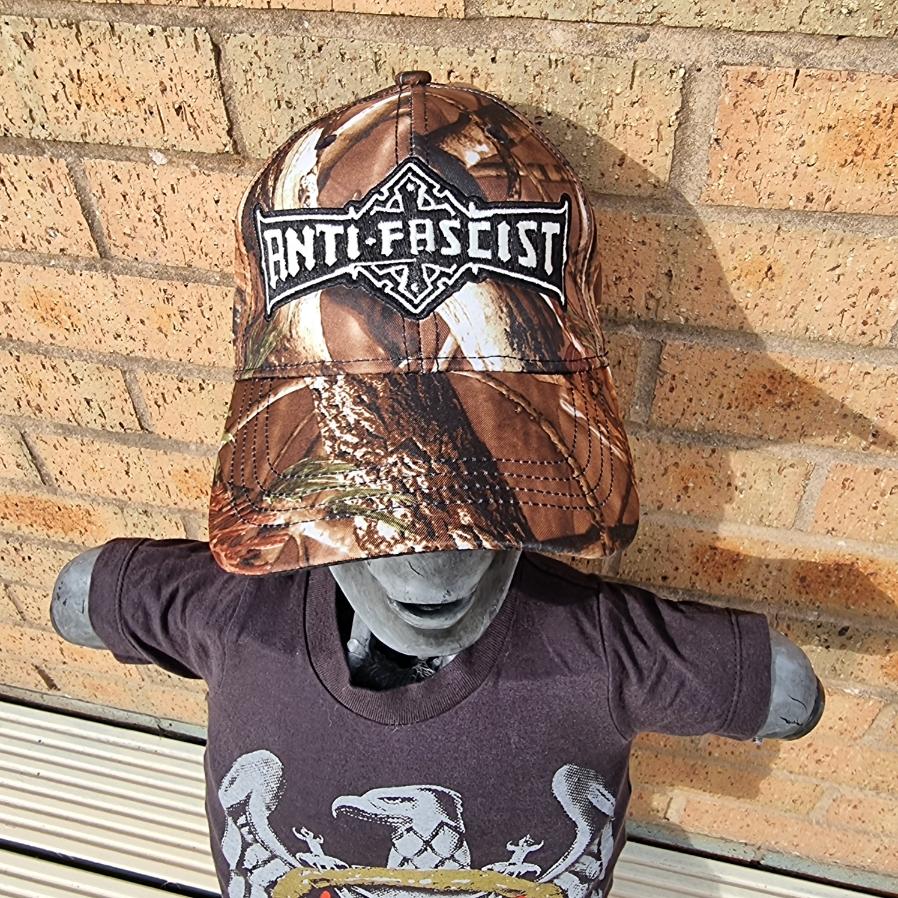 ANTI FASCIST - Bolt Thrower (Glow in the Dark) Logo Tribute - LEAF CAMO BASEBALL CAP