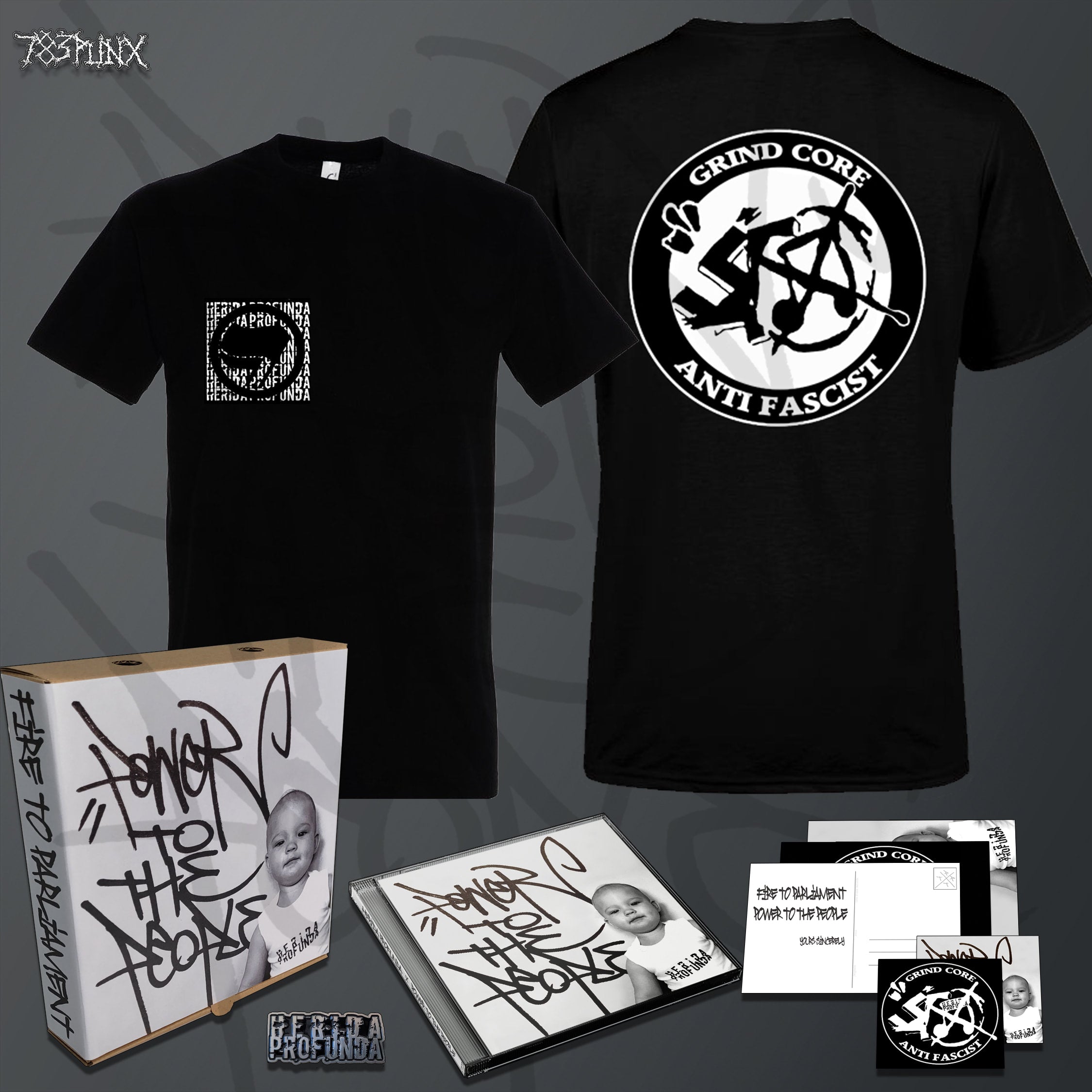 HERIDA PROFUNDA - Power To The People CD Boxset + T-shirt Bundle