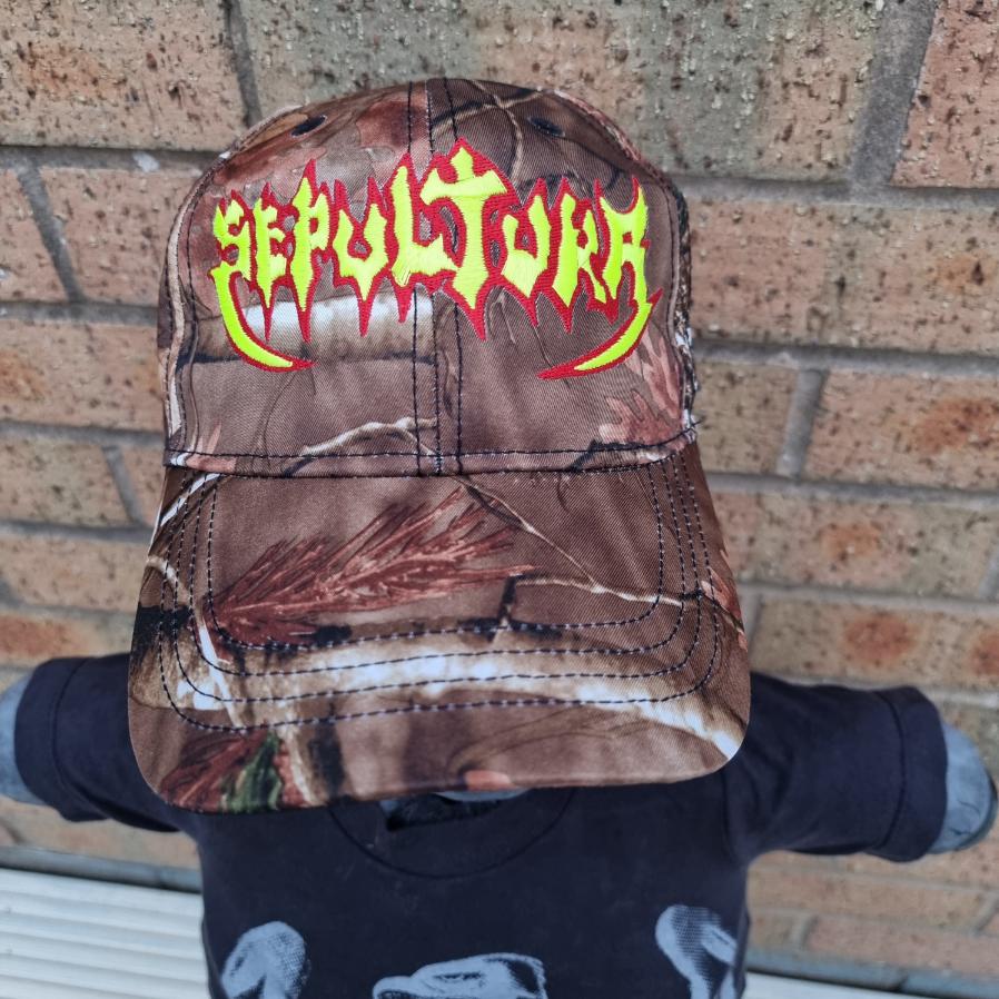 SEPULTURA - Old (Glow in the Dark) Logo LEAF CAMO BASEBALL CAP