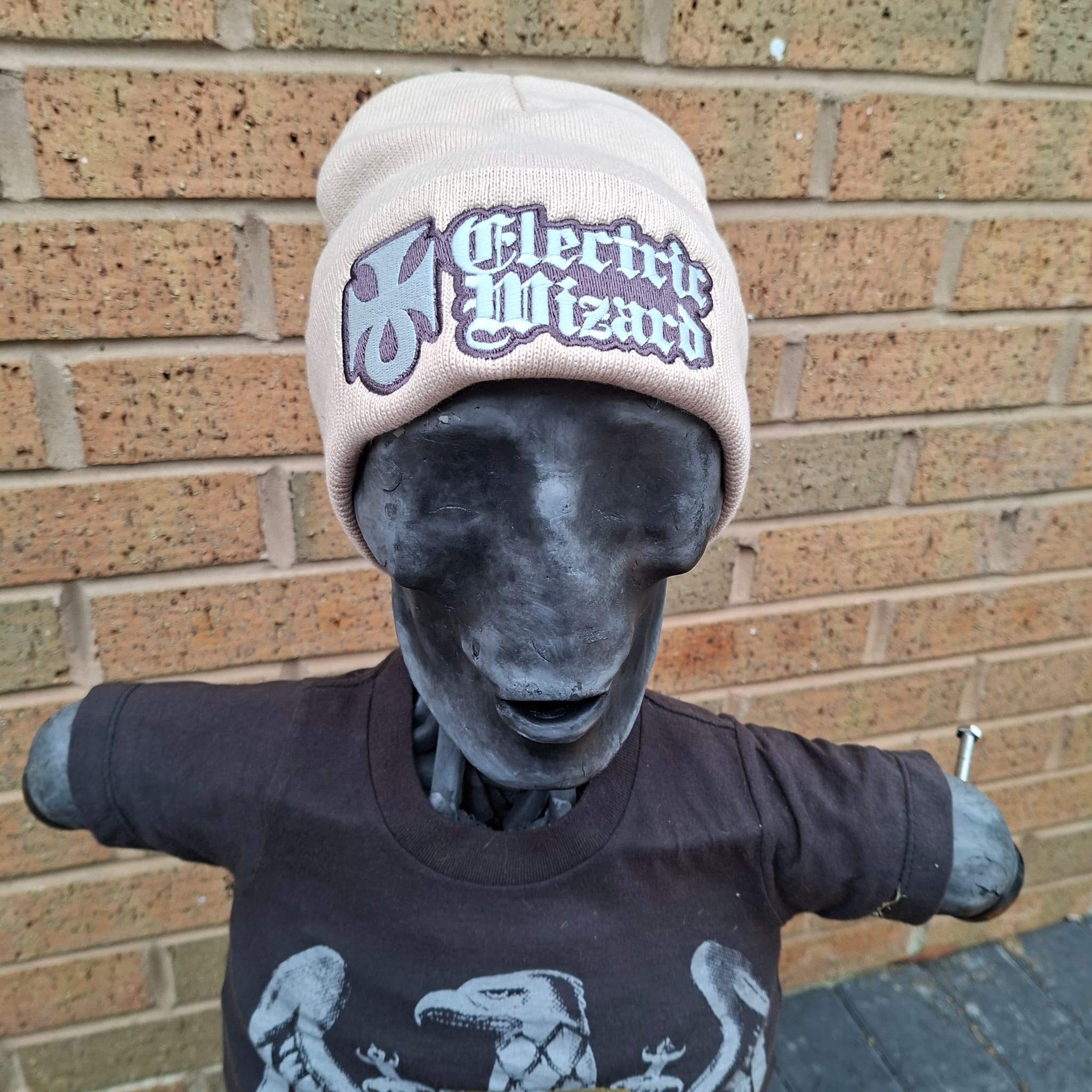 ELECTRIC WIZARD - (Glow in the Dark) Logo (Oatmeal Beige) Beanie