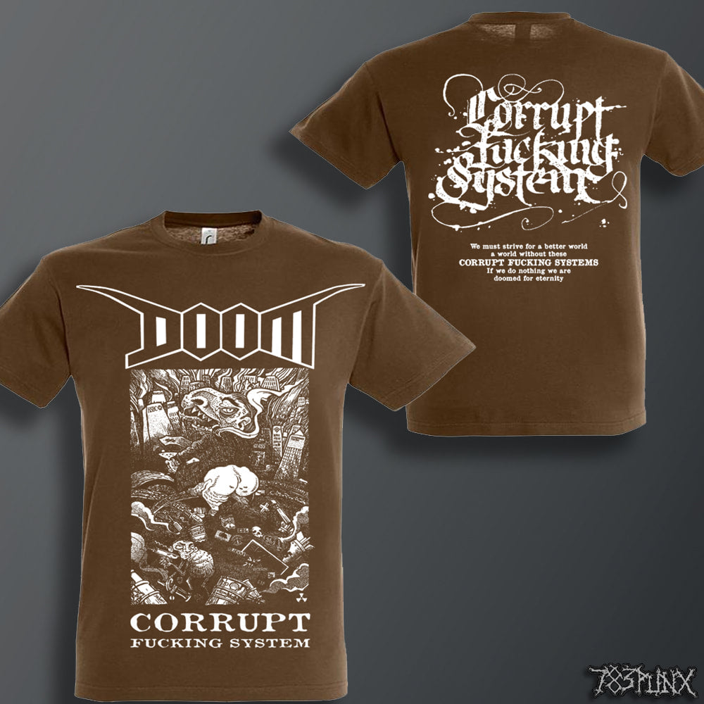 DOOM - Corrupt Fucking System - "Earth" T-SHIRT