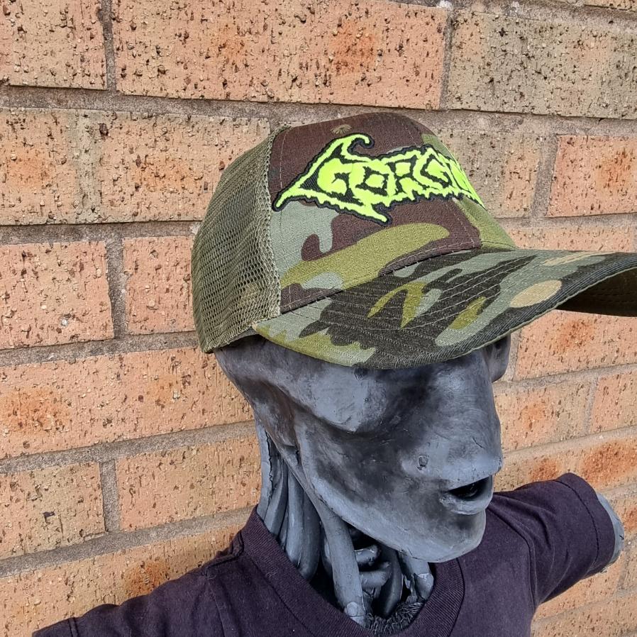 GORGUTS - (Glow in the Dark) Logo CAMO TRUCKER CAP
