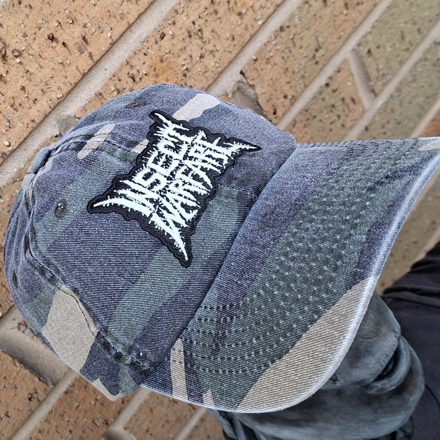 INSECT WARFARE - (Glow in the Dark) Logo - GREEN CAMO DAD CAP
