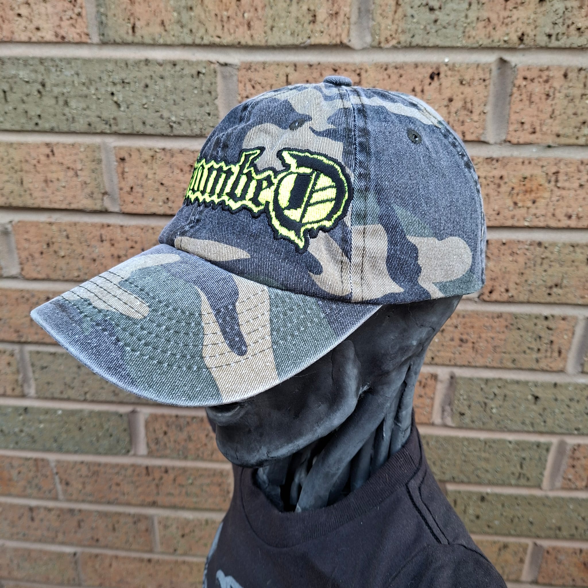 ENTOMBED - (Glow in the Dark) Logo - GREEN CAMO DAD CAP