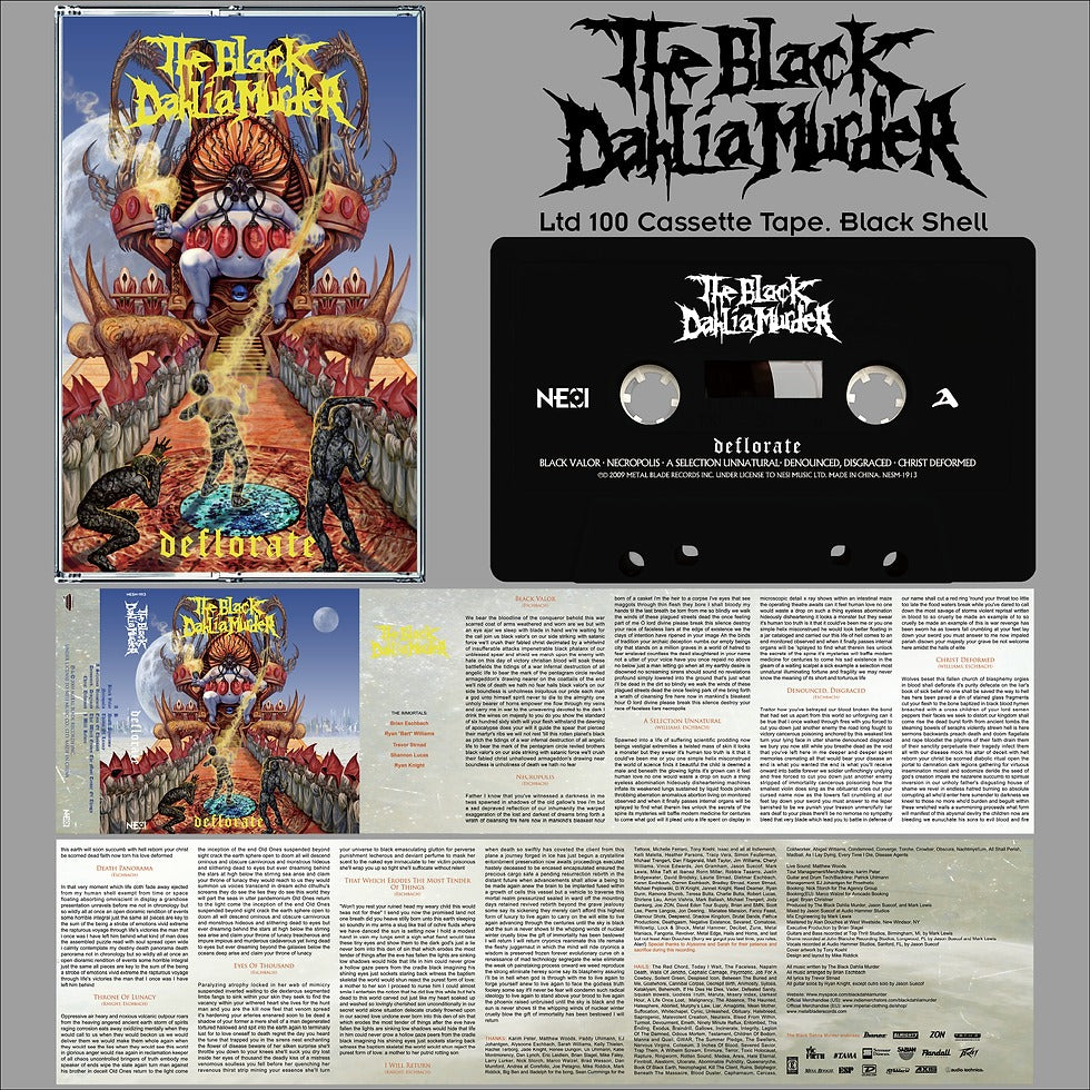 THE BLACK DAHLIA MURDER ‎- Deflorate (Black Ltd. 100 - China Import) MC Tape