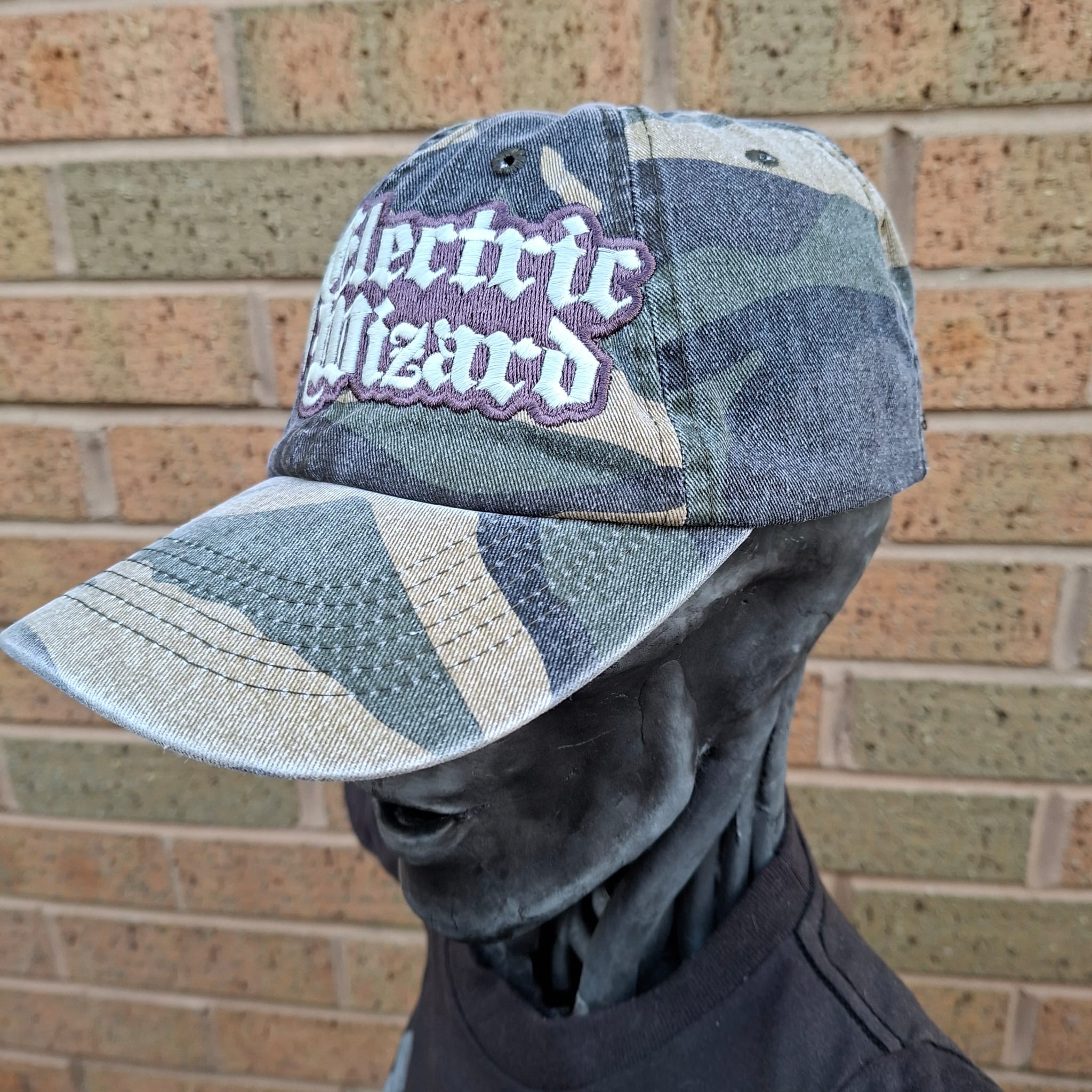 ELECTRIC WIZARD - (Glow in the Dark) Logo - GREEN CAMO DAD CAP
