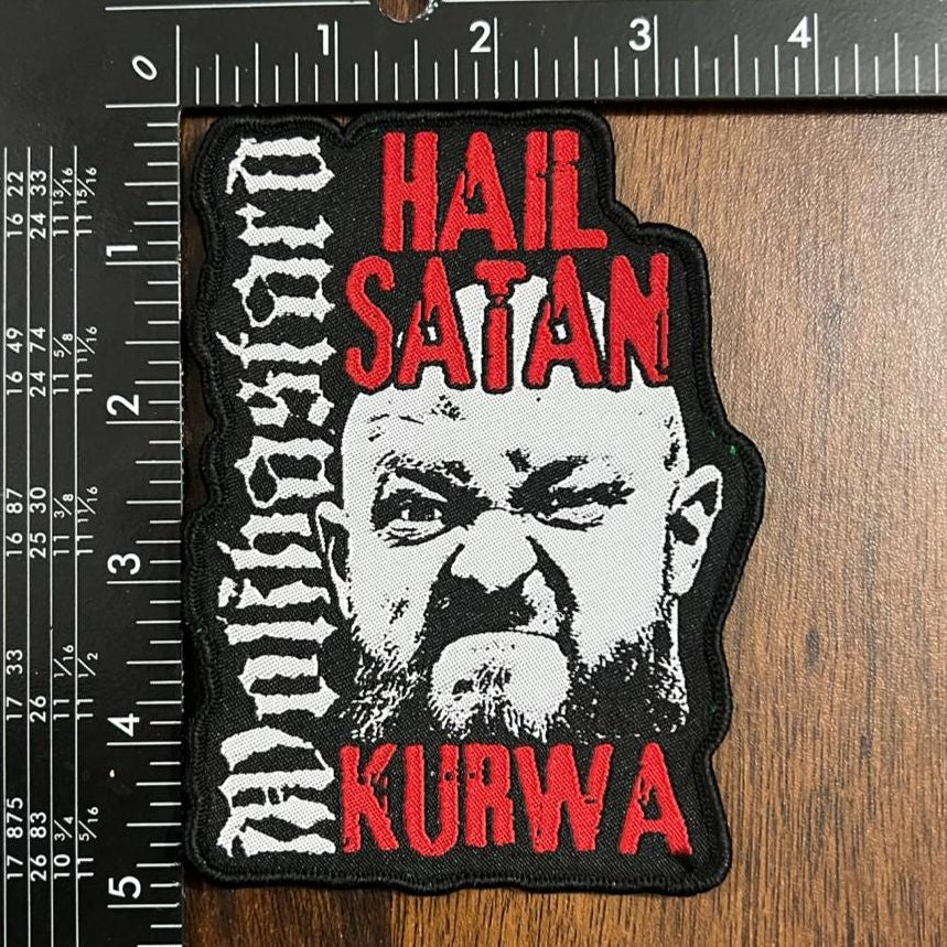 WOLFBASTARD  - Hail Satan, Kurwa! - Woven Patch
