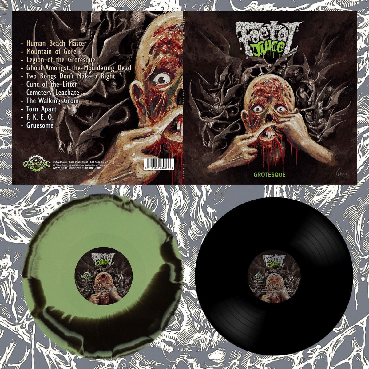 FOETAL JUICE – Grotesque (Green / Black Snot Ltd. 125) LP