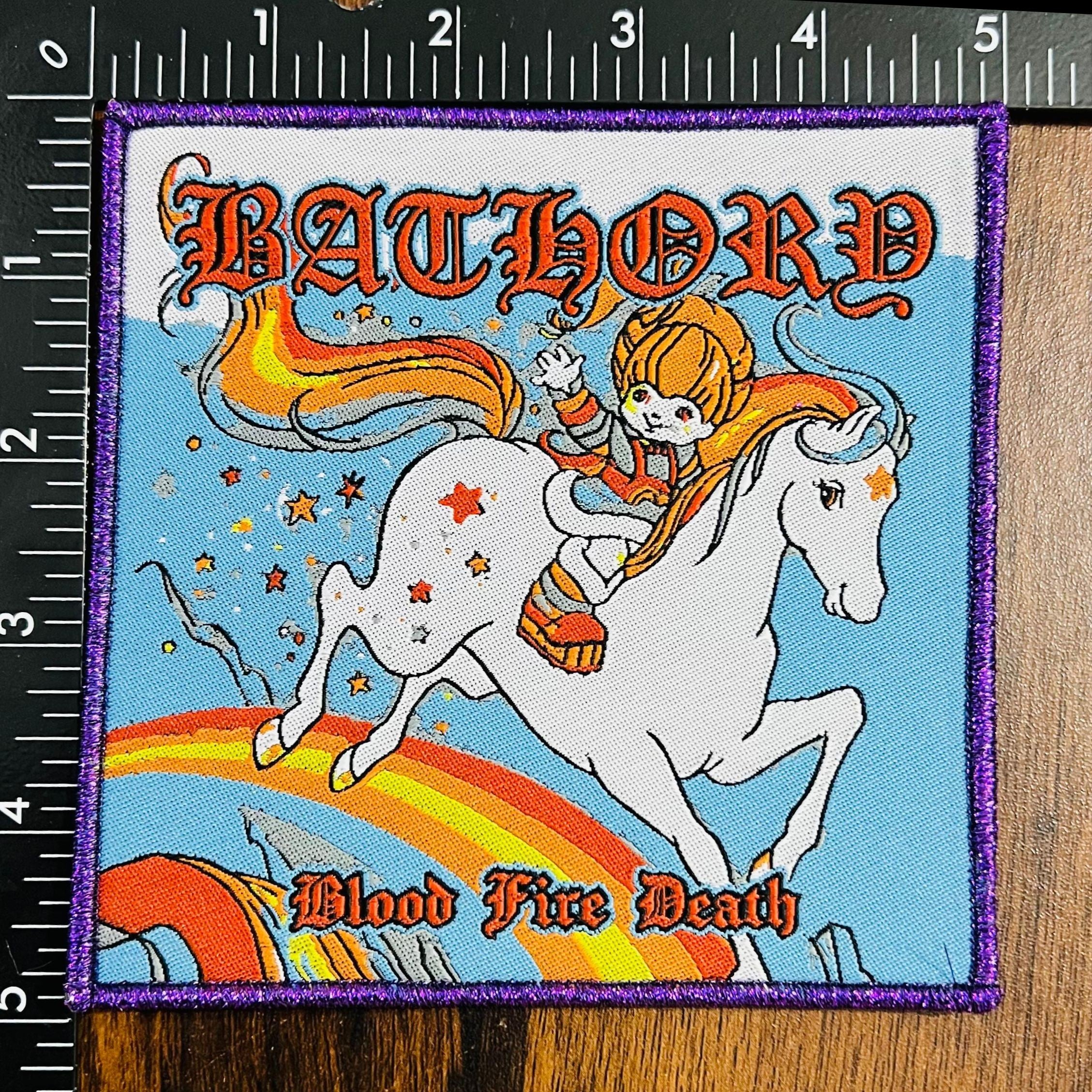 BATHORY - Blood Fire Death Unicorn - Woven Patch