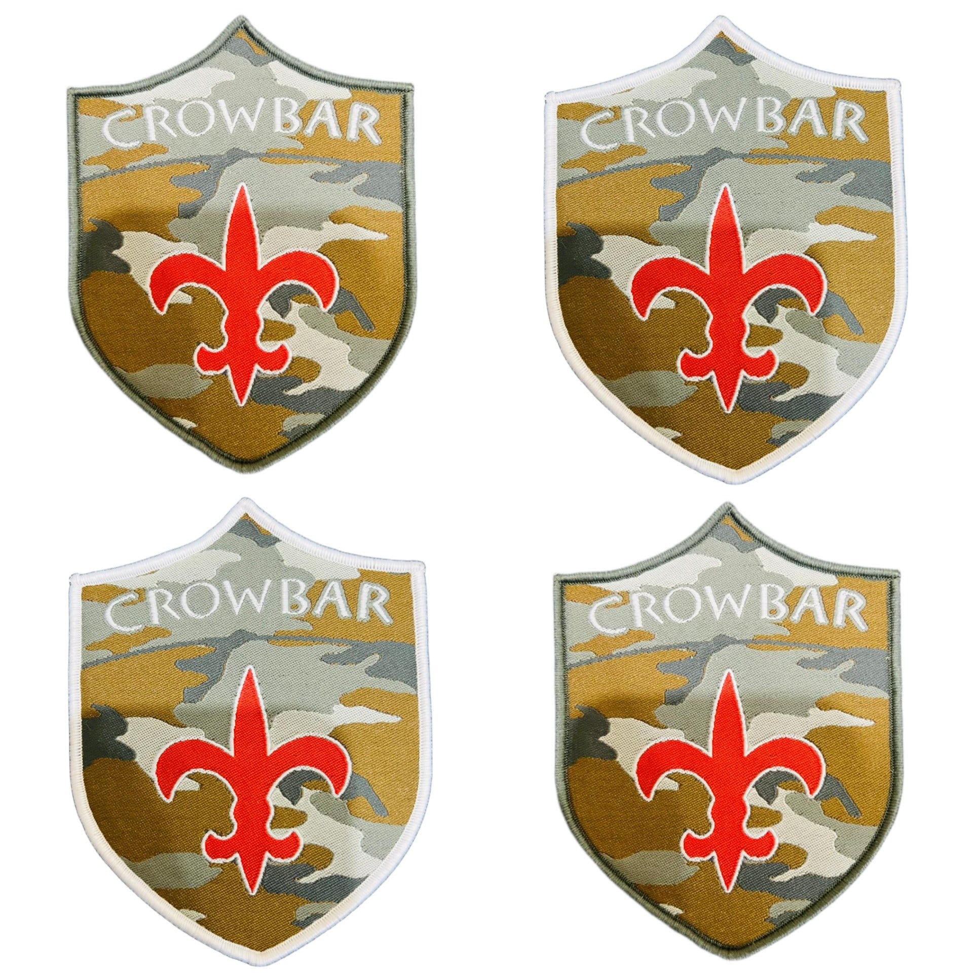 CROWBAR - Fleur-de-lis - (Brown Camo) Woven Patch