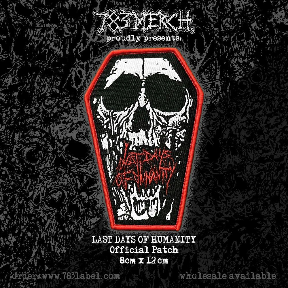 LAST DAYS OF HUMANITY - Coffin Shaped Woven Patch