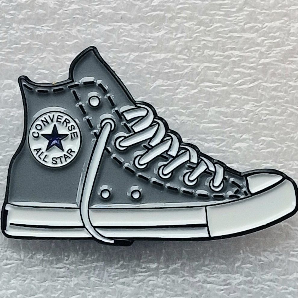 CONVERSE Grey Enamel Pin (Small)