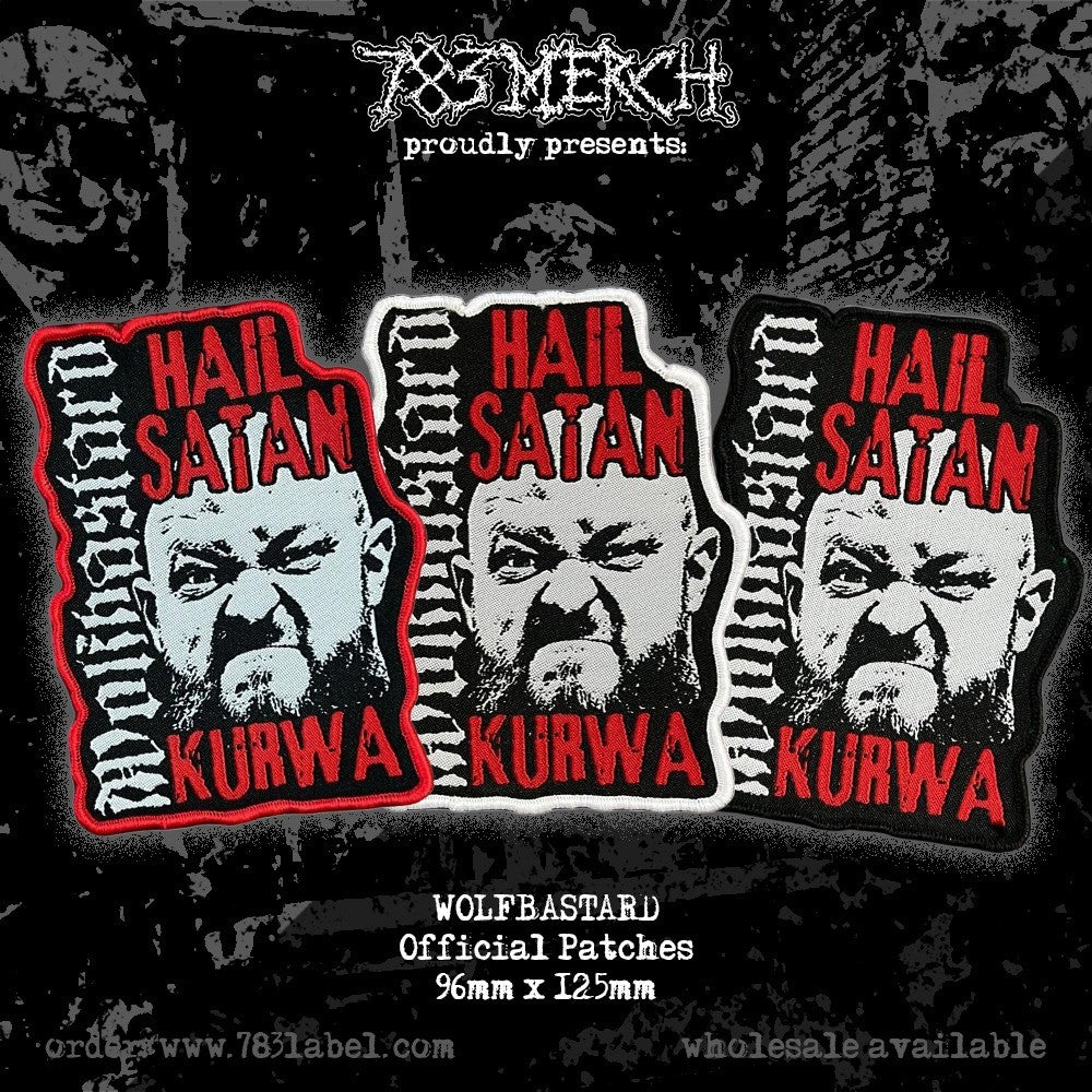 WOLFBASTARD  - Hail Satan, Kurwa! - Woven Patch