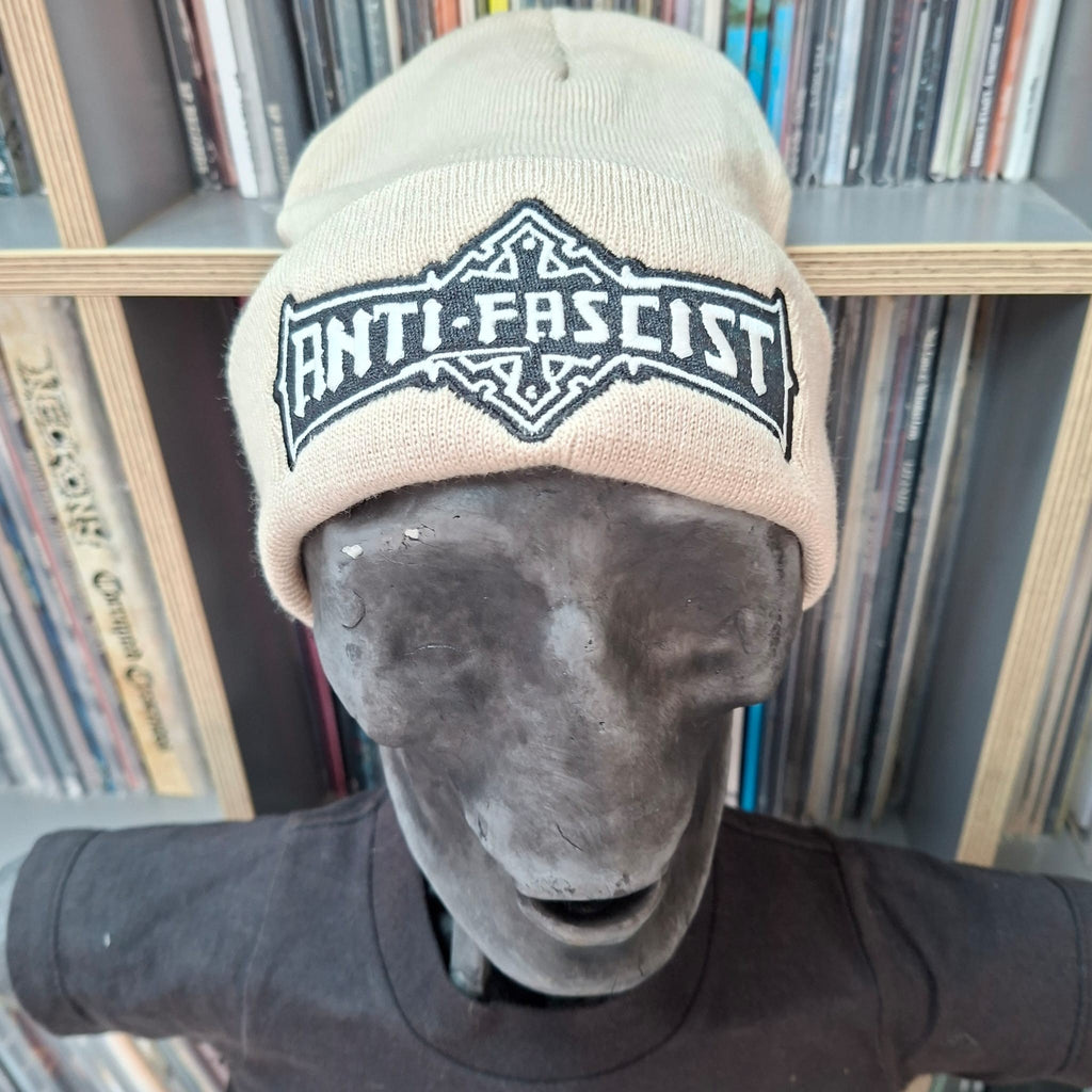 ANTI FASCIST - Bolt Thrower (Glow in the Dark) Logo Tribute - (Oatmeal Beige) Beanie