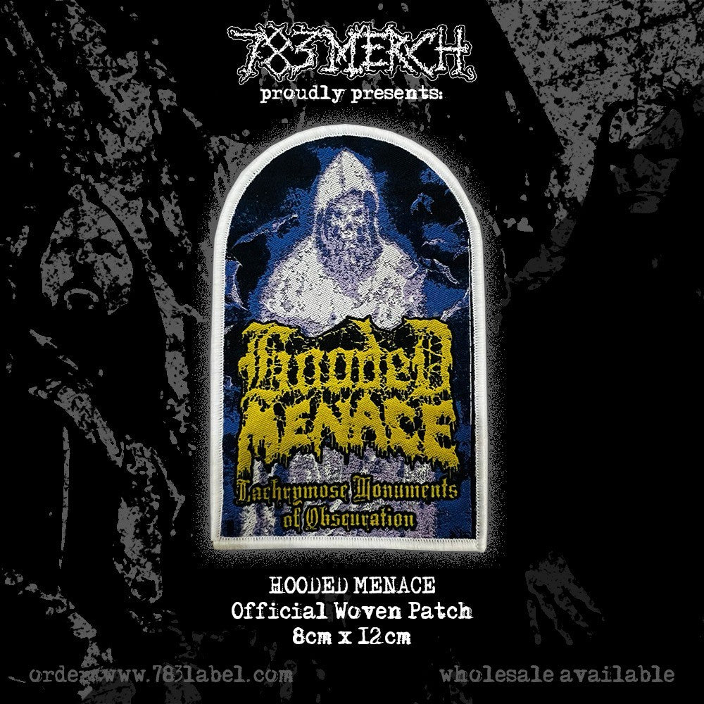 HOODED MENACE - Lachrymose Monuments Of Obscuration - Woven Patch