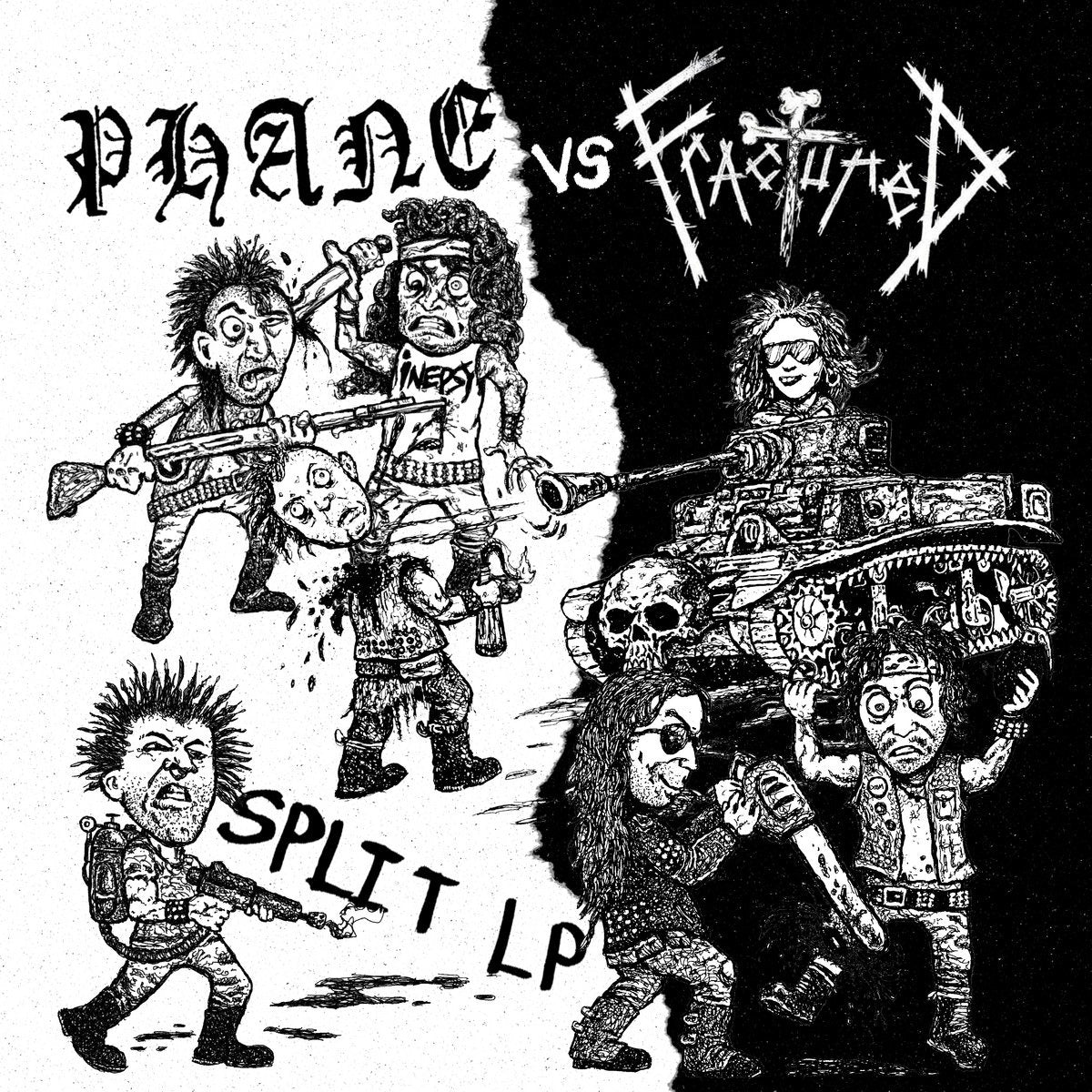 PHANE / FRACTURED Split LP