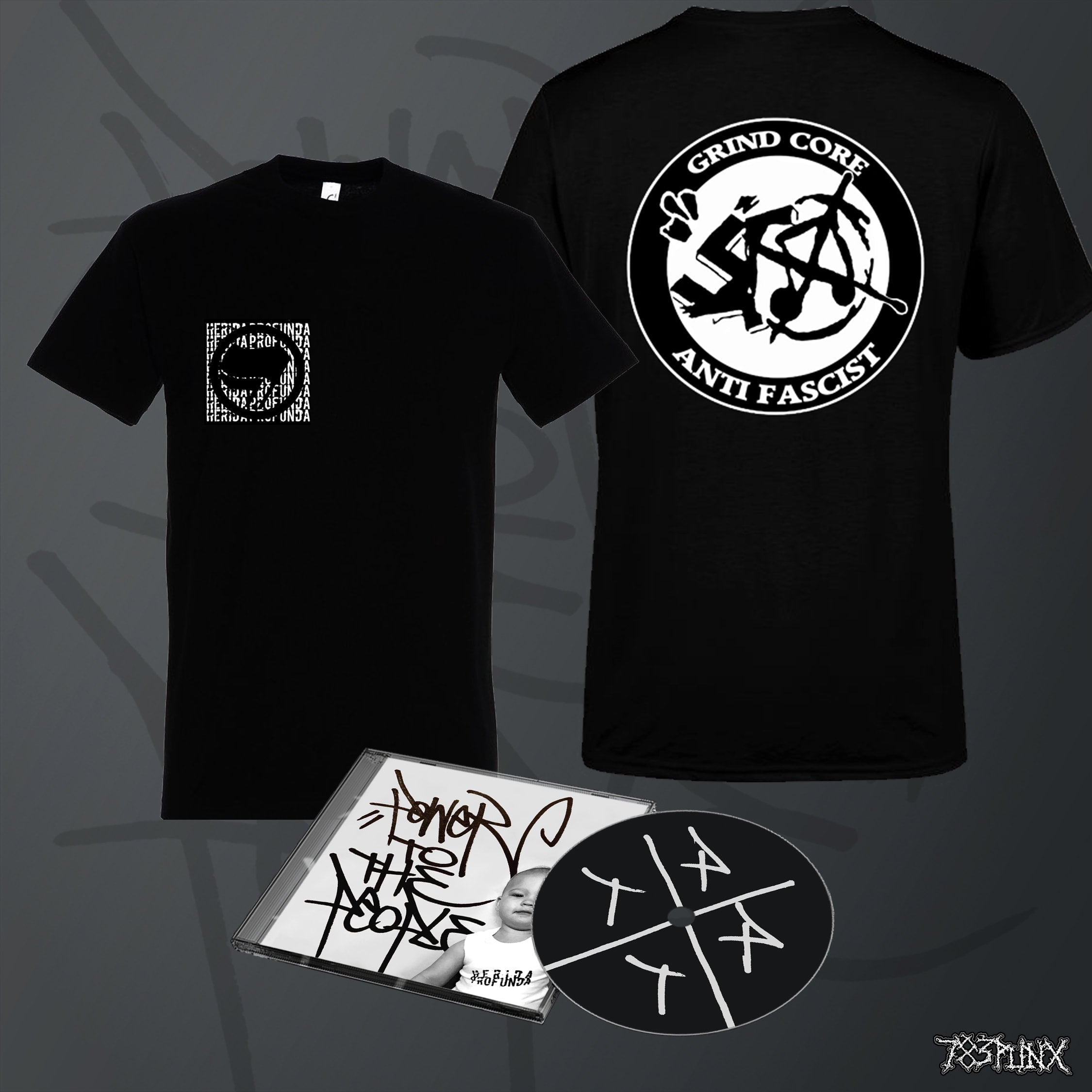 HERIDA PROFUNDA - Power To The People CD + T-shirt Bundle