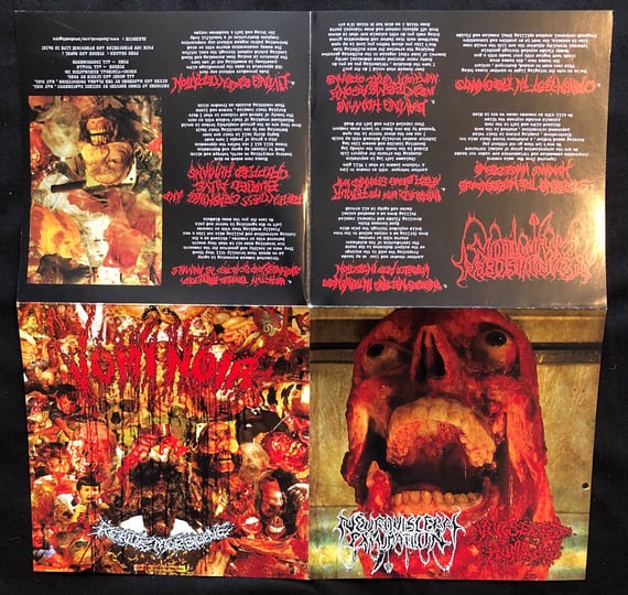 NEURO-VISCERAL EXHUMATION / VOMI NOIR -  Vivisected Humans / Réalité Morbigène - Split CD