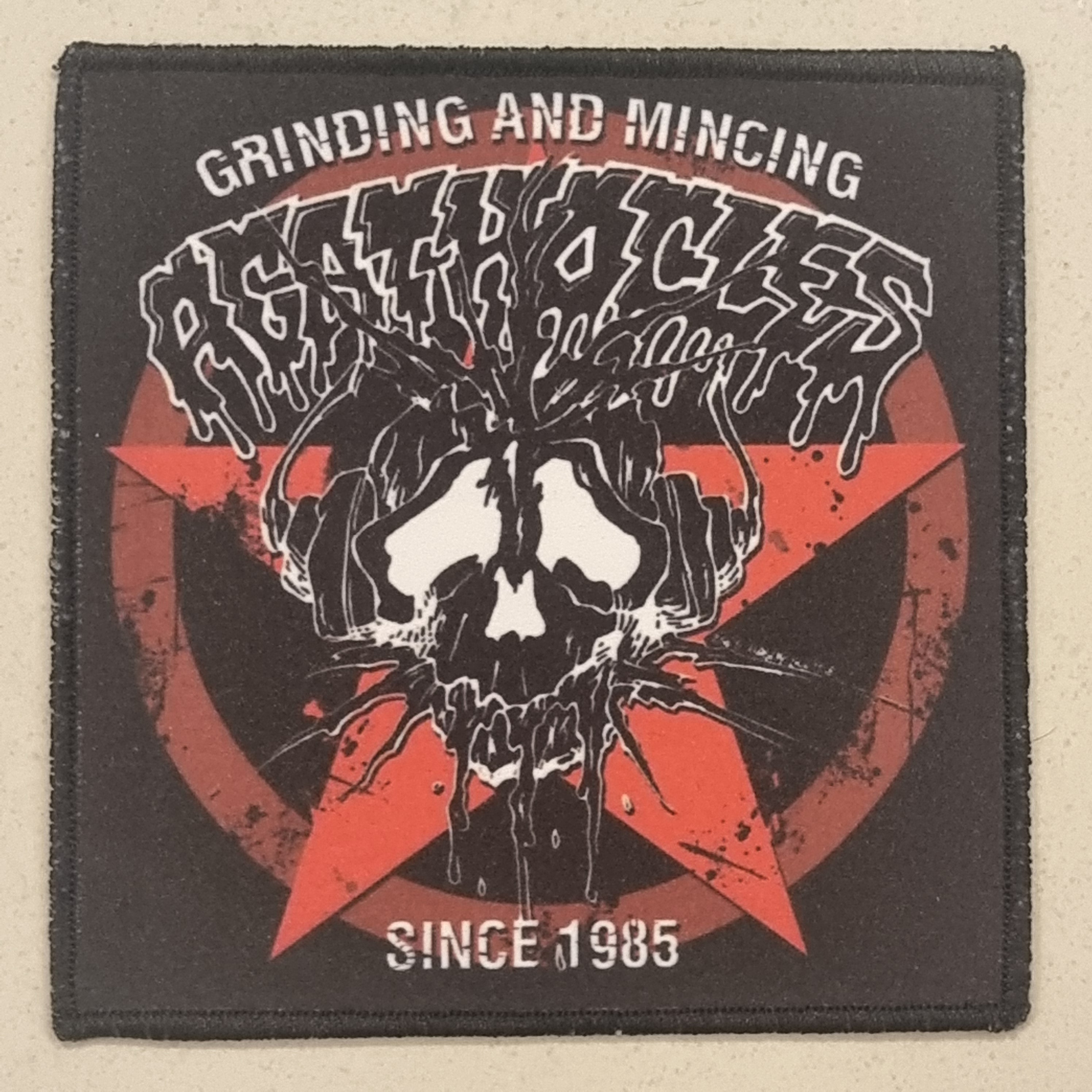 AGATHOCLES - Grinding And Mincing Since 1985 - Patch