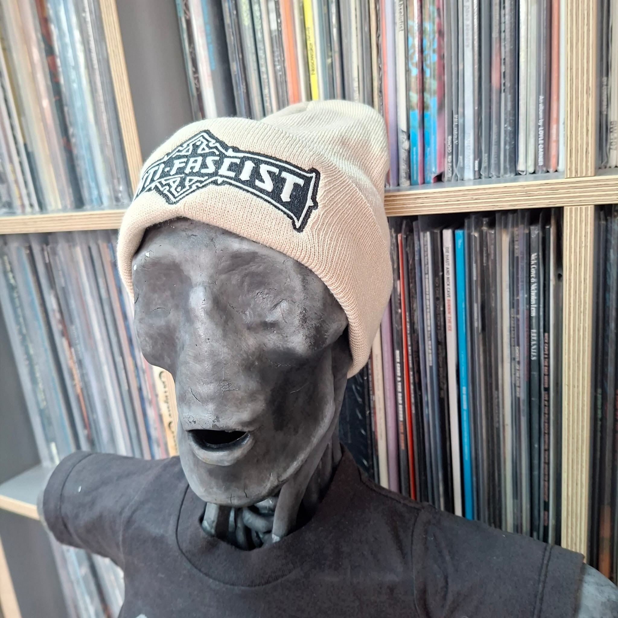ANTI FASCIST - Bolt Thrower (Glow in the Dark) Logo Tribute - (Oatmeal Beige) Beanie