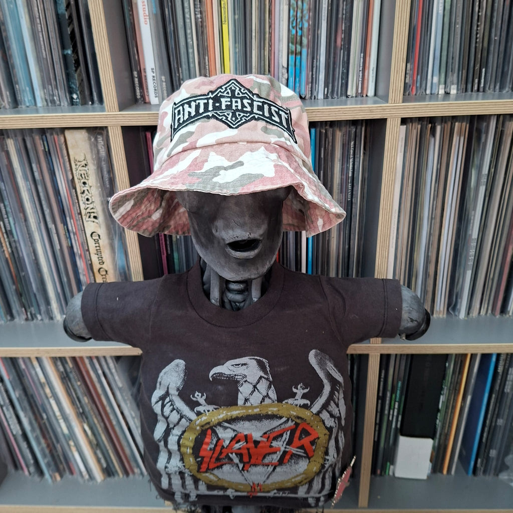 ANTI FASCIST - Bolt Thrower (Glow in the Dark) Logo Tribute - PINK CAMO BUCKET HAT
