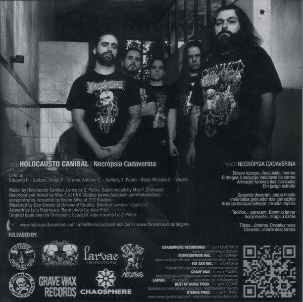 Desecration / Holocausto Canibal ‎– Intravisceral Necropsia 7" Pic Disc Split