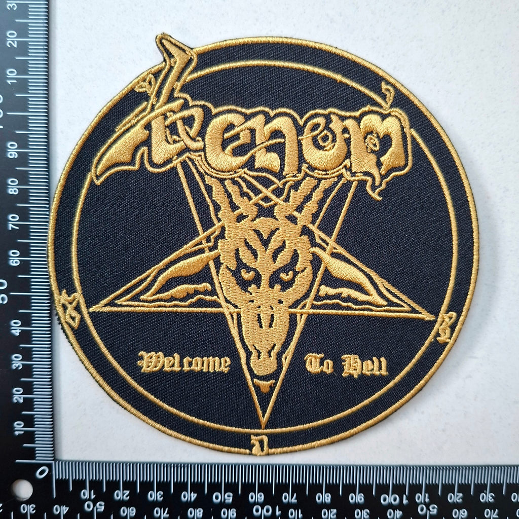 VENOM - Welcome To Hell (Gold) - Embroidered Patch