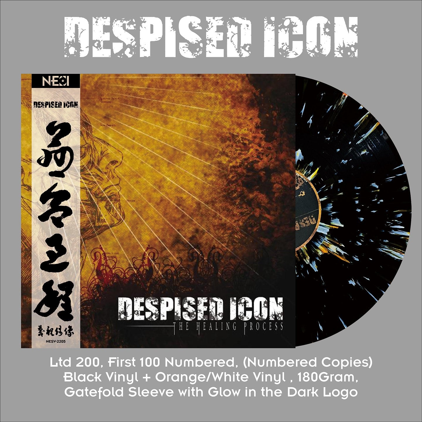 DESPISED ICON - The Healing Process (Black w/ Orange/White Splatter - China Edition Ltd 200) LP