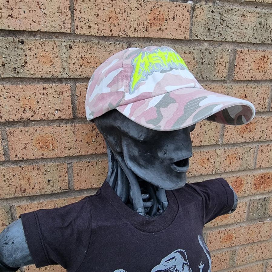 METALLICA - Splatter (Glow in the Dark) Logo PINK CAMO DAD CAP