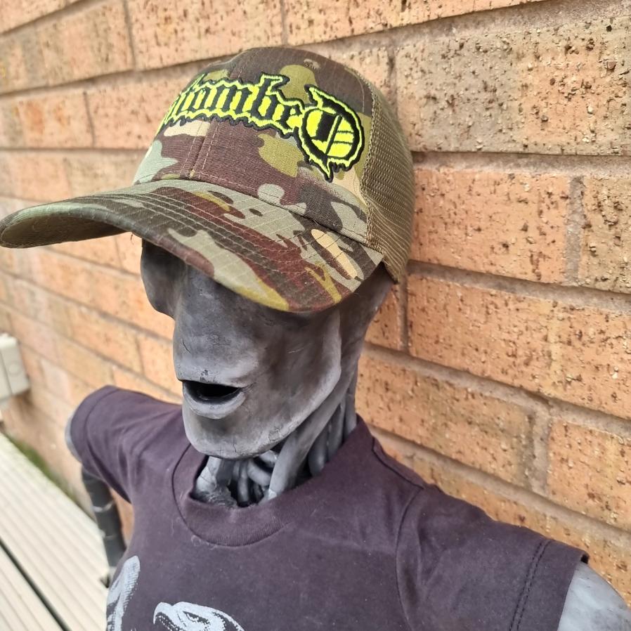 ENTOMBED - (Glow in the Dark) Logo CAMO TRUCKER CAP