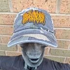 BLOOD INCANTATION - (Neon Orange) Logo - GREEN CAMO DAD CAP