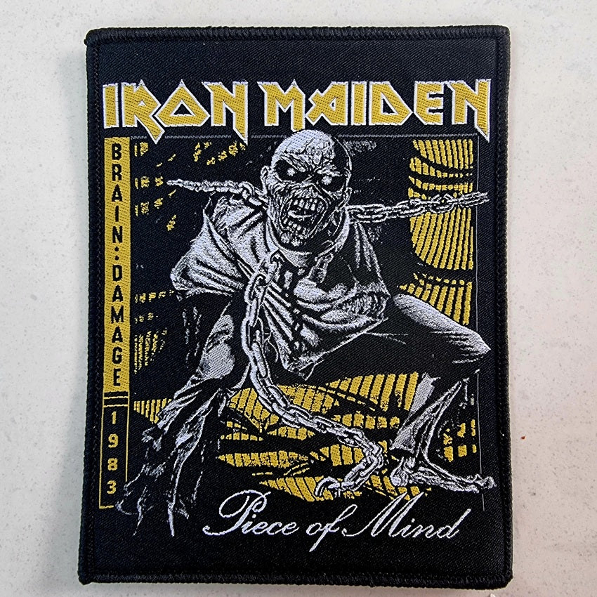 IRON MAIDEN - Piece Of Mind - Brain Damage 1983 - Woven Patch