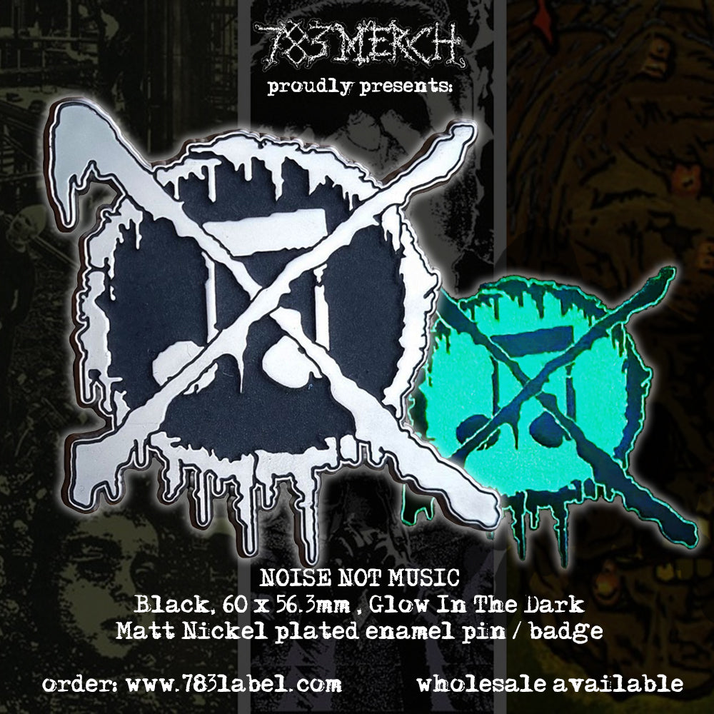 NOISE NOT MUSIC - Glow In The Dark - Enamel Pin