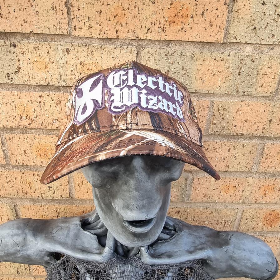 ELECTRIC WIZARD - (Glow in the Dark) Logo LEAF CAMO BASEBALL CAP
