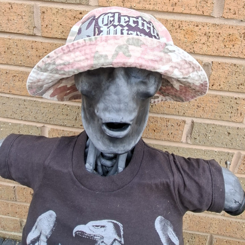 ELECTRIC WIZARD - (Glow in the Dark) Logo - PINK CAMO BUCKET HAT