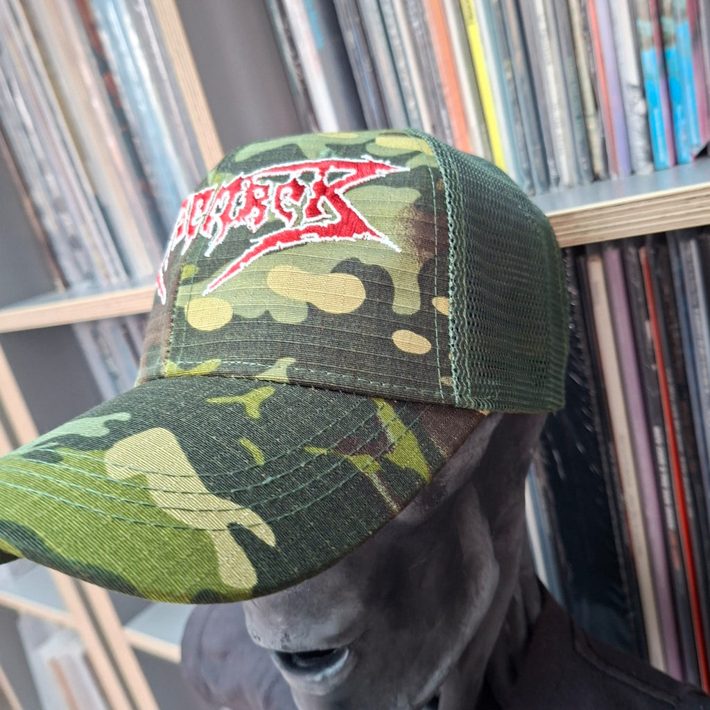DISMEMBER - Logo - CAMO TRUCKER CAP