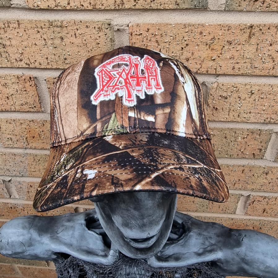 DEATH - (Glow in the Dark) Logo LEAF CAMO BASEBALL CAP