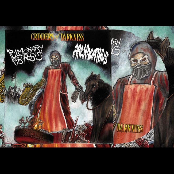 PULMONARY FIBROSIS / ARCHAGATHUS – Grinders Of Darkness Split CD