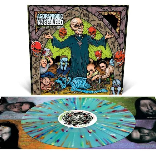 AGORAPHOBIC NOSEBLEED – Altered States Of America (Electric Blue w/ Rainbow Splatter) LP