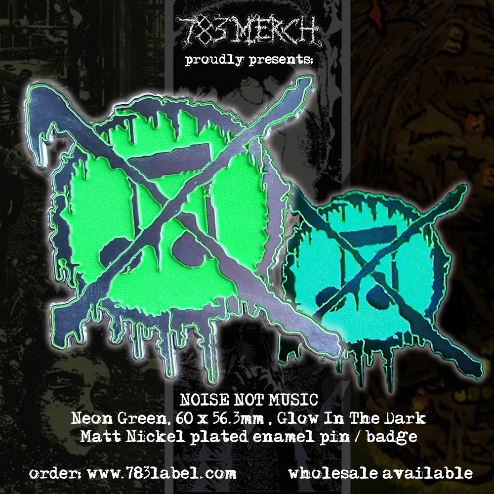 NOISE NOT MUSIC - Glow In The Dark - Enamel Pin