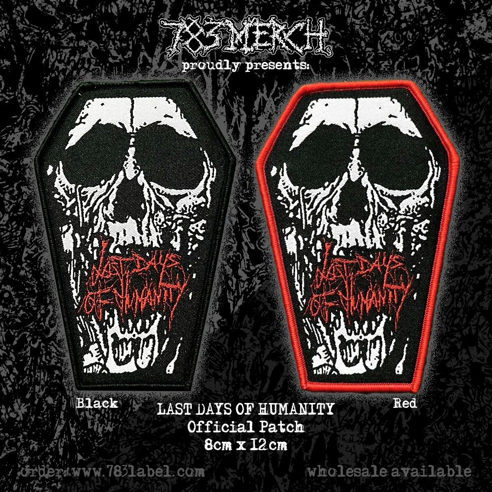 LAST DAYS OF HUMANITY - Official Merch Bundle - Pin + Patch + Wall Flag