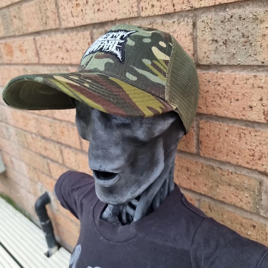 INSECT WARFARE - (Glow in the Dark) Logo CAMO TRUCKER CAP