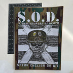 S.O.D.: Stormtroopers Of Death - Speak English Or Die - Woven Backpatch
