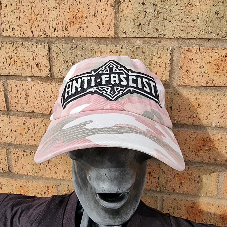 ANTI FASCIST - Bolt Thrower (Glow in the Dark) Logo Tribute - PINK CAMO DAD CAP