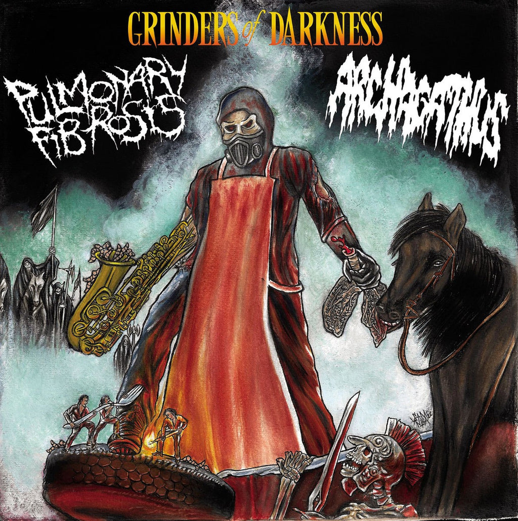 PULMONARY FIBROSIS / ARCHAGATHUS – Grinders Of Darkness Split CD