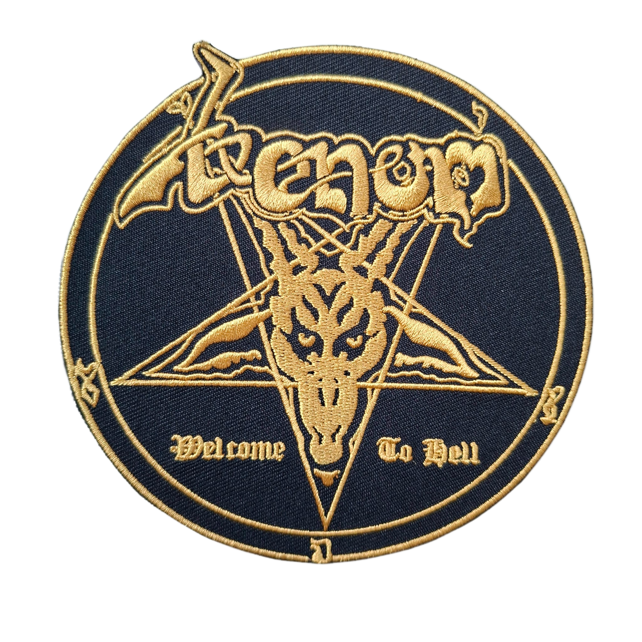 VENOM - Welcome To Hell (Gold) - Embroidered Patch