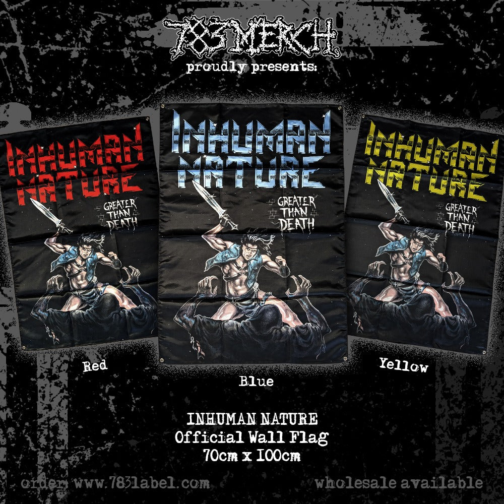 INHUMAN NATURE - Greater Than Death - Wall Flag Textile Poster