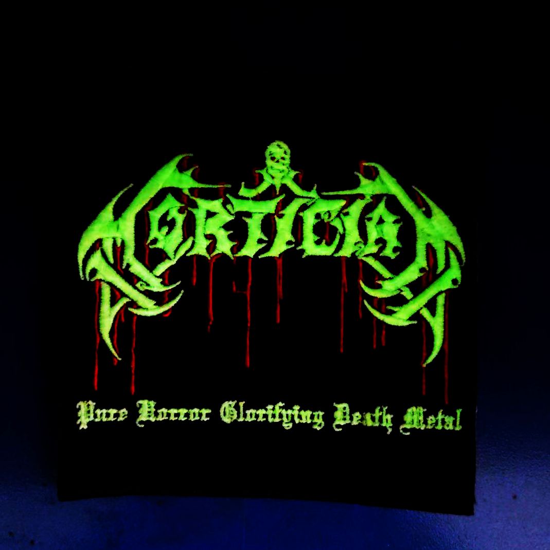 MORTICIAN - Pure Horror Glorifying Death Metal - (Glow In The Dark) Embroidered Patch